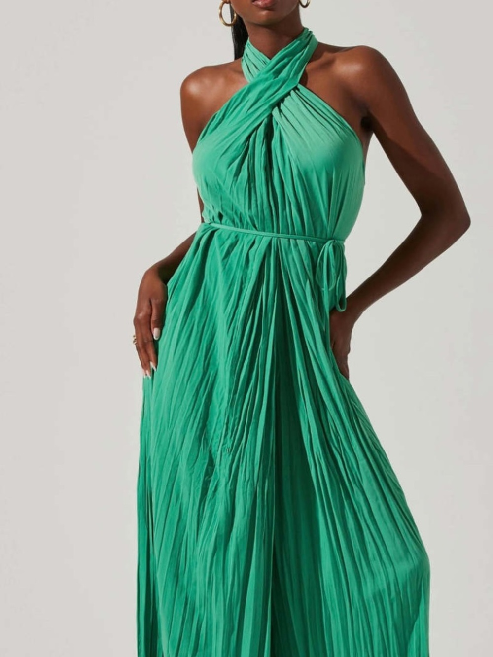 ASTR The Label- Damia Jumpsuit- Green- Small